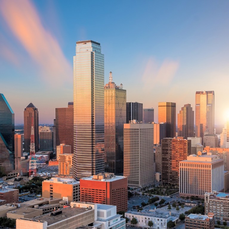 Big Texas City at Sunset